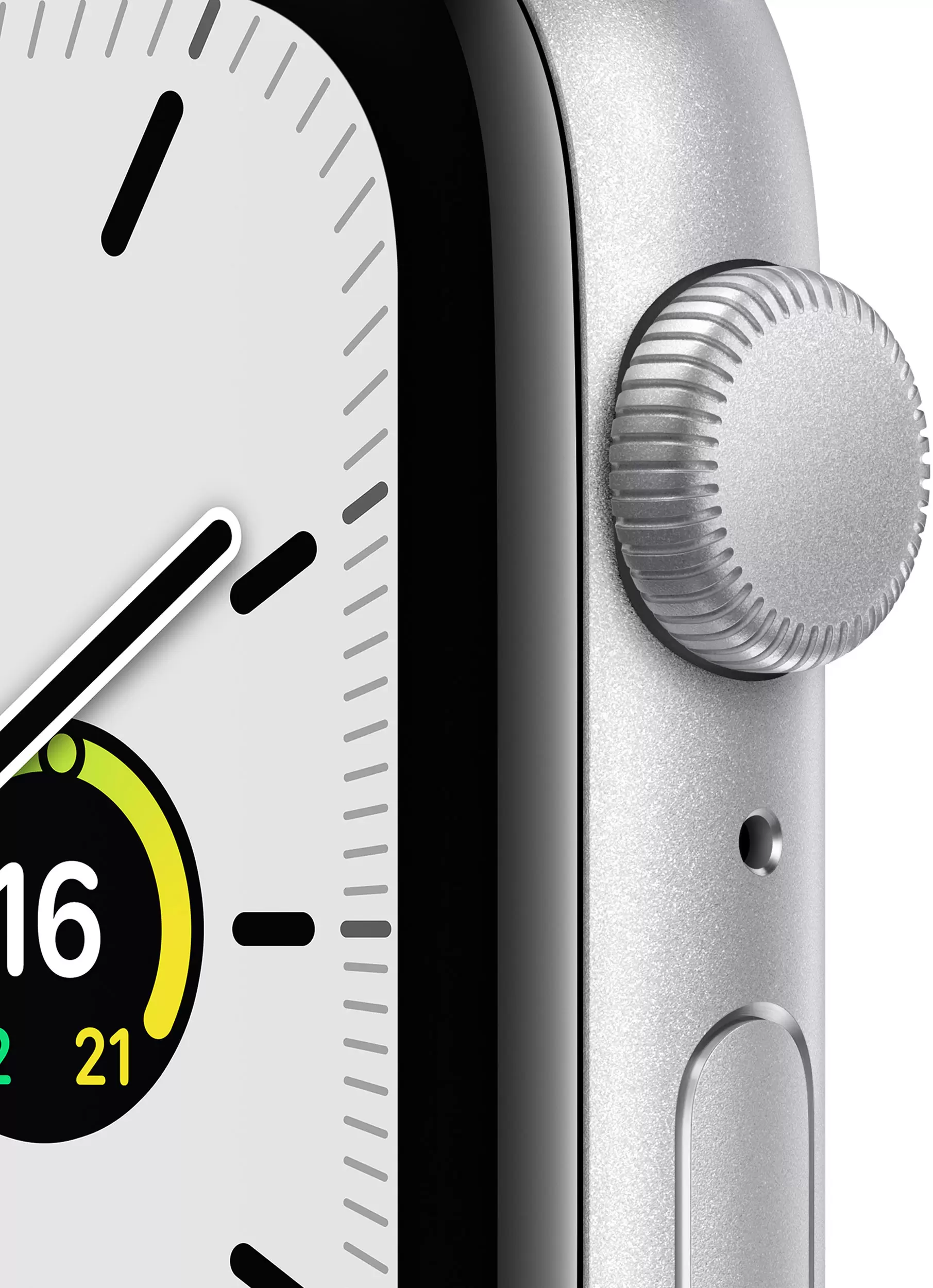 Apple Watch SE, 44 мм, корпус из алюминия серебристого цвета, спортивный ремешок цвета (синий омут)
